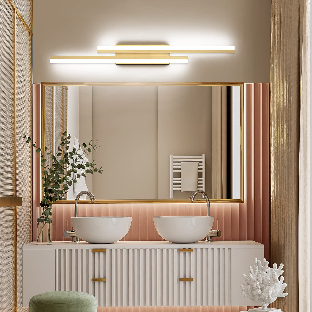 40" LED Bathroom Vanity Light (Gold-Dimmable / 40inch)