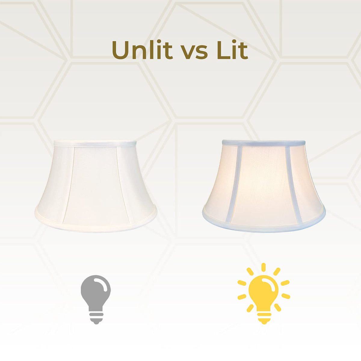 Shallow Drum Bell Billiotte Wall Lamp Shade (White - Set of 2 / 9.5 x 15 x 8)