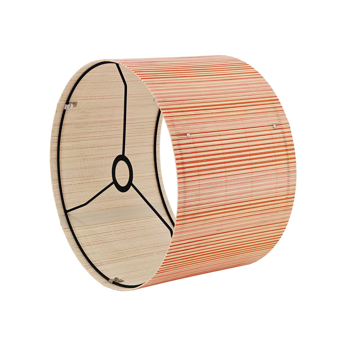 Modern Pendant lamp shade Art decorative Orange Lines Minimalist 13.8x9Inch (Orange & Lines)