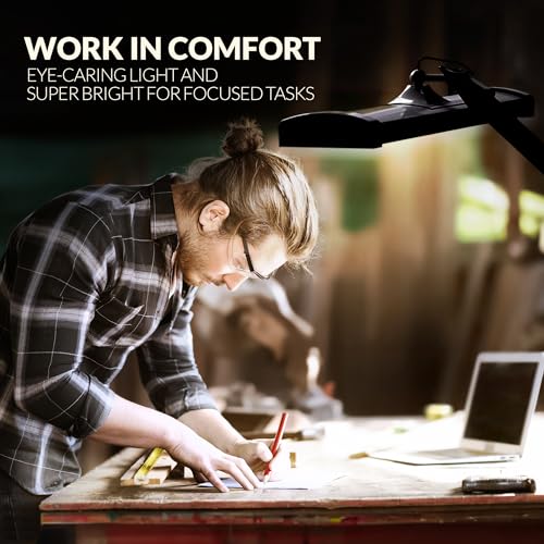 Ultra Bright 4500 Lumens Powerful Professional Eye Care LED Desk Lamp (Black)