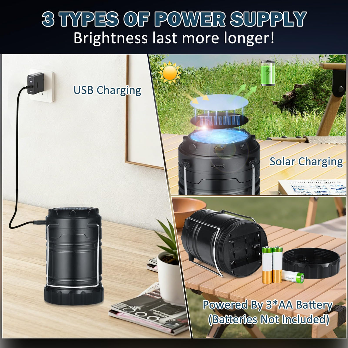 4 Pack Solar Camping Lanterns