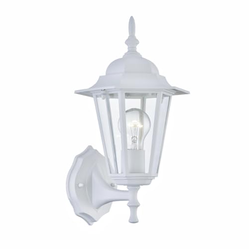 White Outdoor Wall Lantern (1 Pack / White)