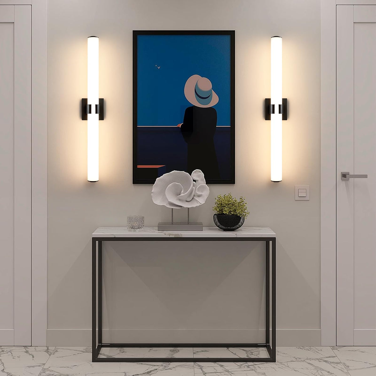 Black Bathroom Vanity Light Fixtures (Black / 31 INCH)