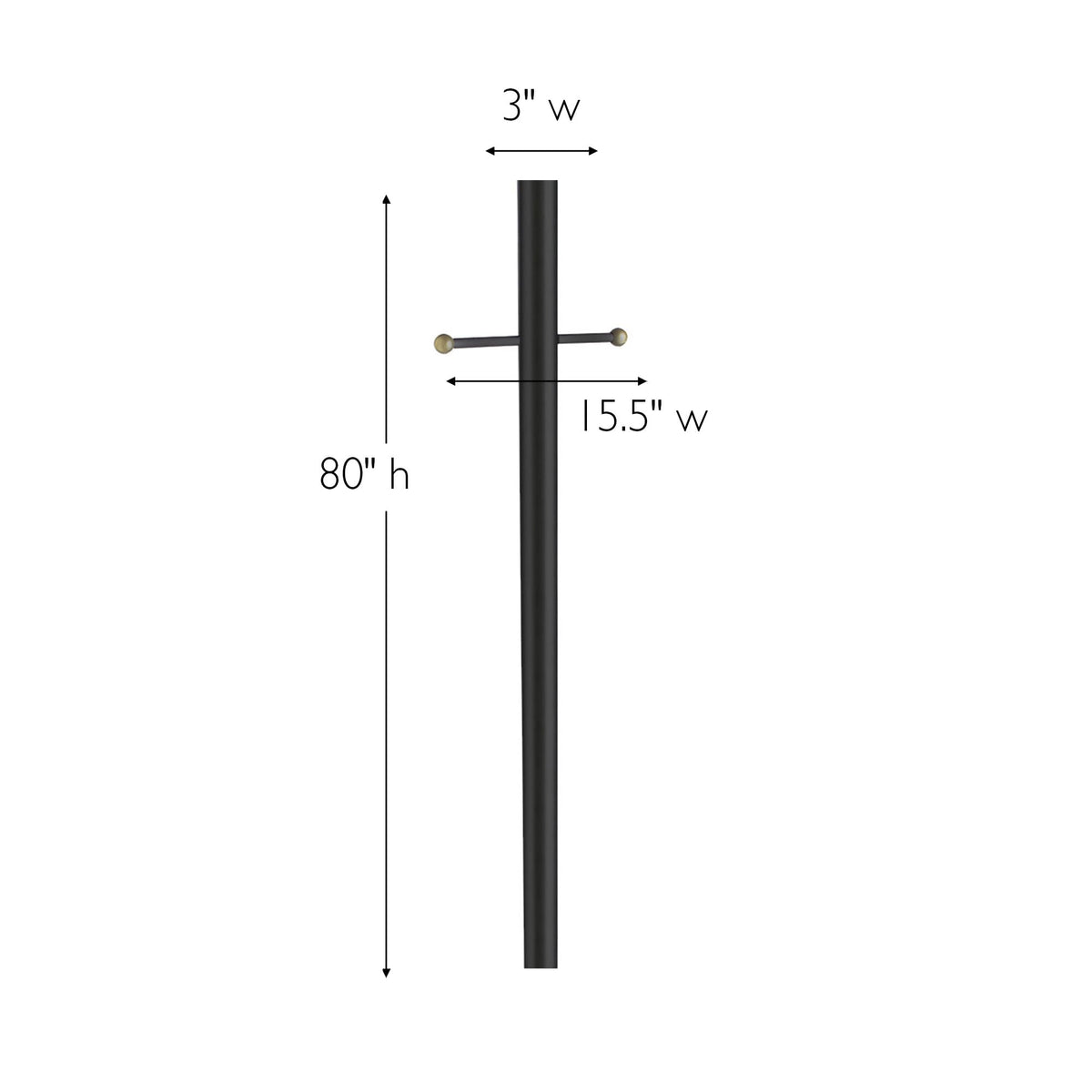 Outdoor Lamp Post (Black)