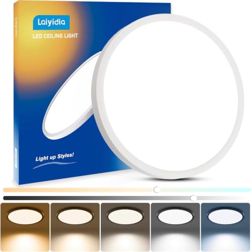 12in Edge Lit LED Flush Mount Ceiling Ligh (White / 12 Inch)