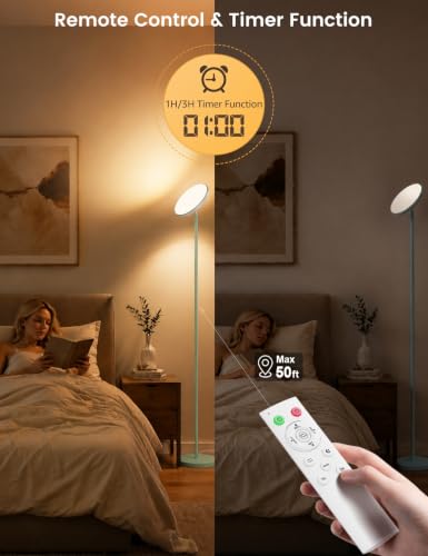 UFO Torchiere Floor Lamp (Blue)