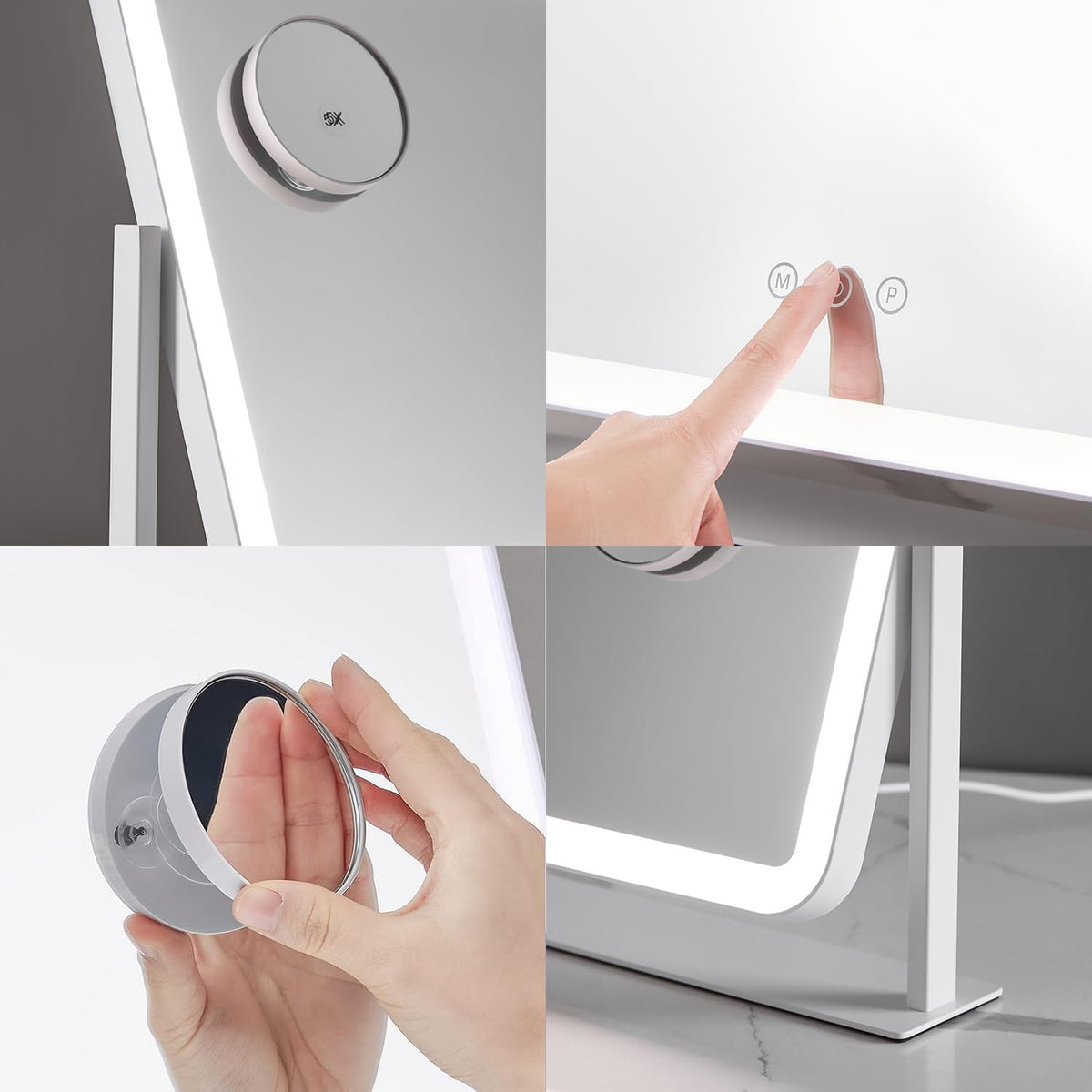 Vanity Mirror with Lights (13.5"L x 17.4"W)