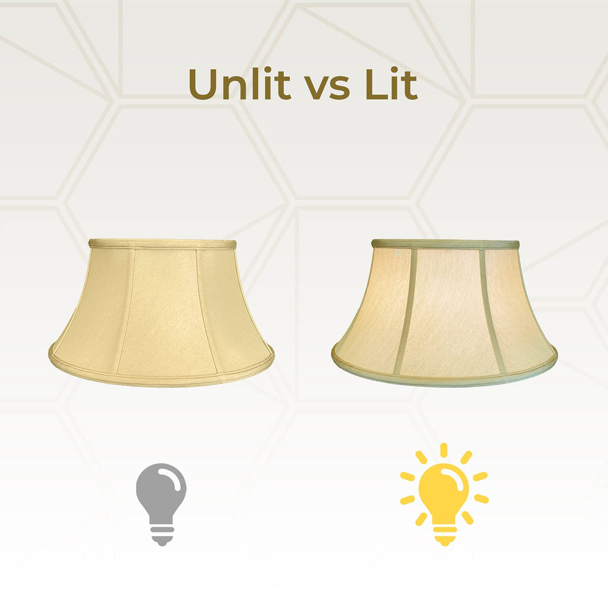 Shallow Drum Bell Billiotte Wall Lamp Shade (Antique Gold / 8 x 12.5 x 7.5)