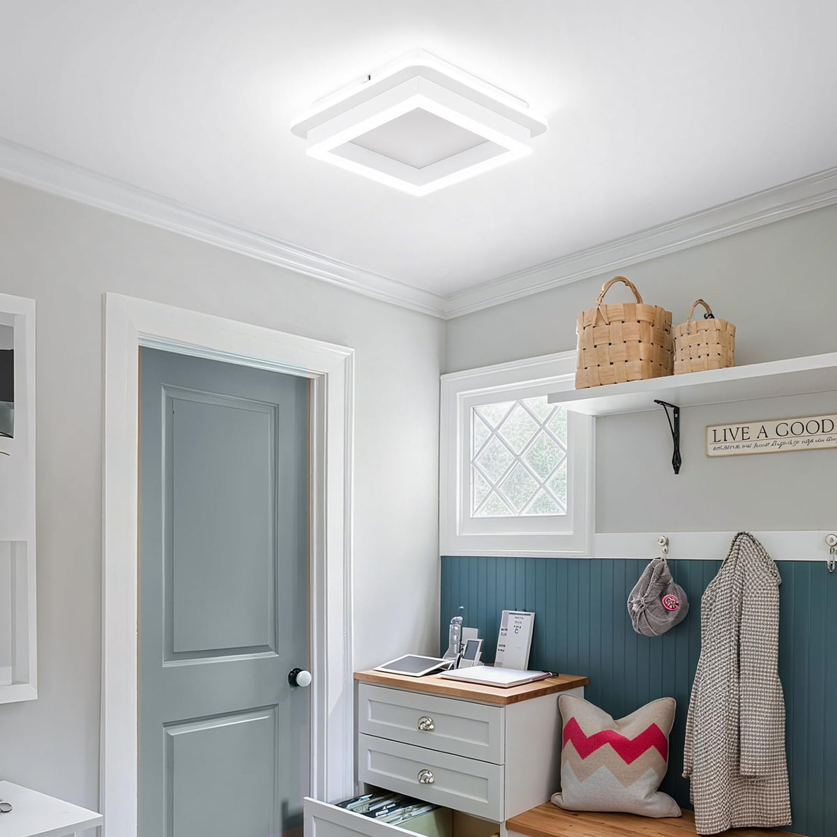 32W Square Hallway Light (White / 1 Pack)