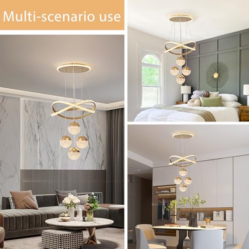Modern Dining Room Gold LED Chandeliers