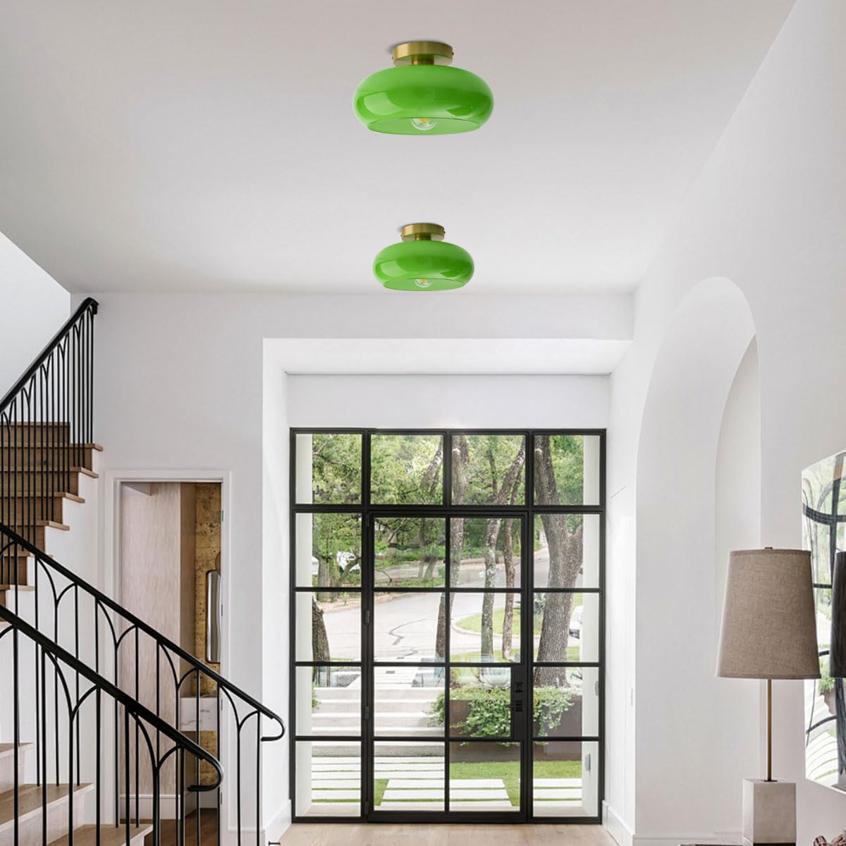 Green Ceiling Light (Flush-Green)