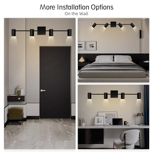 4 Light Track Lighting Kit (4 light-black)