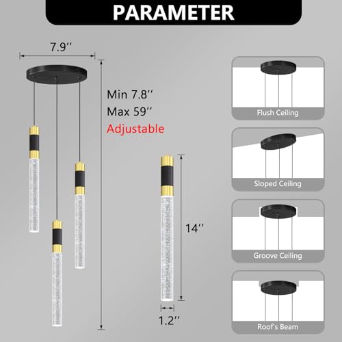 Modern Pendant Lighting 3 (3 lights Cylindrical)