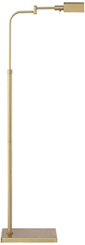 Keegan Warm Gold Adjustable Swing Arm Pharmacy 54" Tall Floor Lamp (Warm Gold)