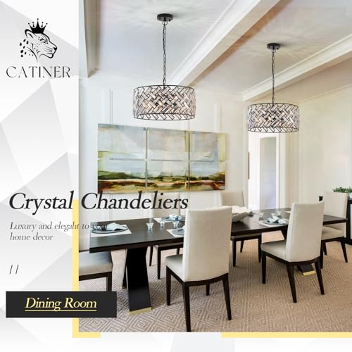18" Black Crystal Chandelier (Large Black)
