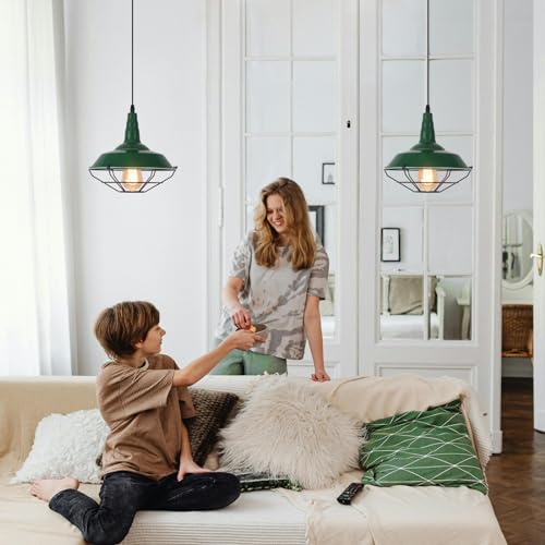 Farmhouse Green Pendant Light (Green / Standard - 10.5inch)