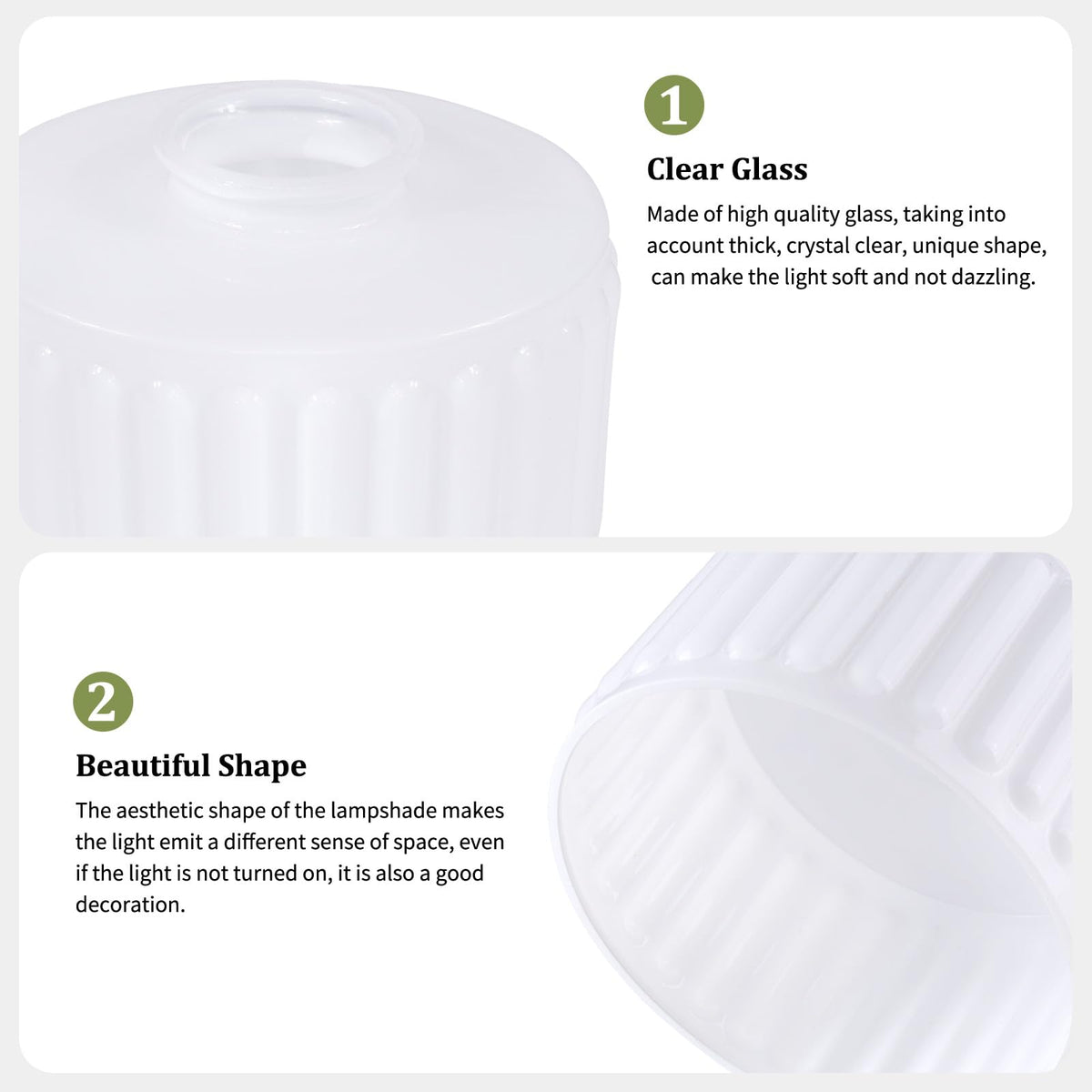 Striped Lamp Shades Replacement (Striped White)