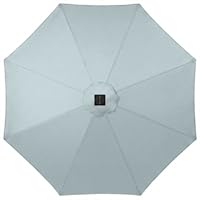 10ft Solar Polyester LED Lighted Patio Umbrella w