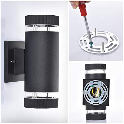 Outdoor Wall Sconce Lights (Cylinder 2 Pack)