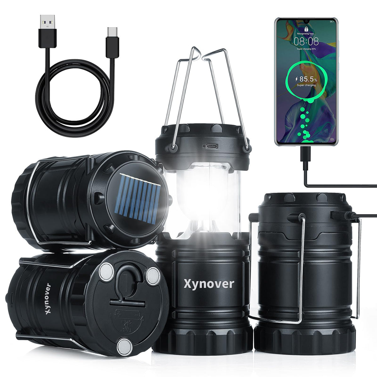 4 Pack Solar Camping Lanterns