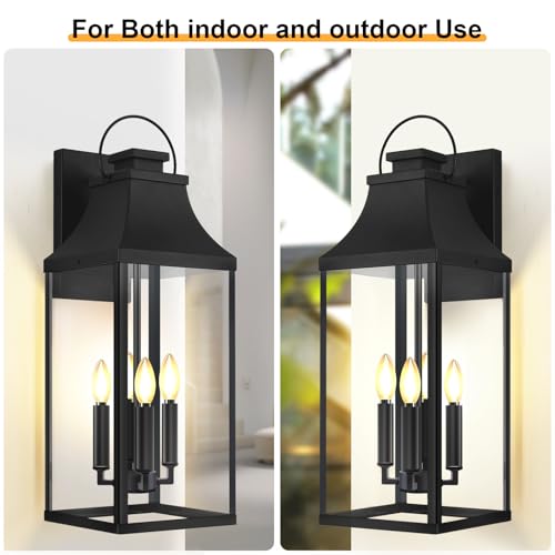 25 Inch Extra Large Outdoor Wall Sconce (No Sensor / 25 Inch)