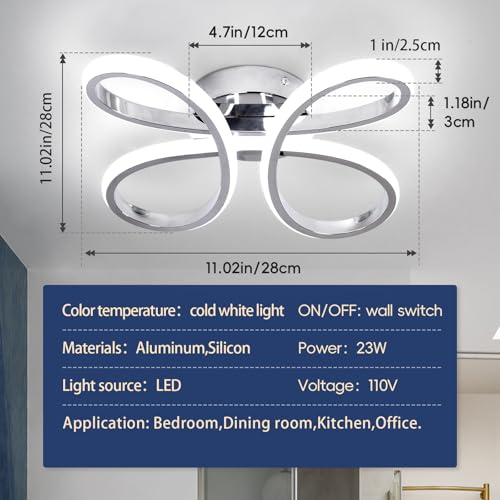 Modern LED Ceiling Light (Chrome / 1 Pack)