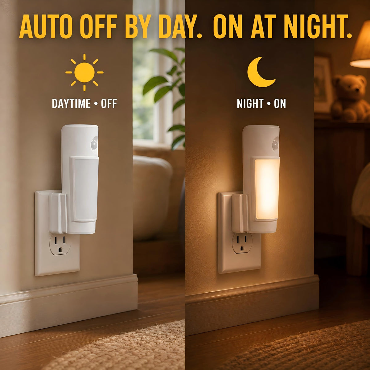 2 Pack Emergency Home Power Failure Night Light 4 in 1 Flashlight
