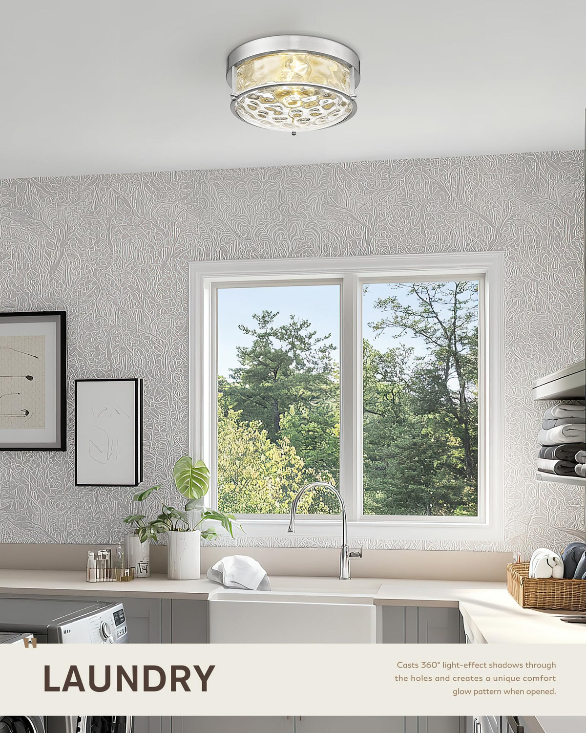 Brushed Nickel Flush Mount Light (Brushed Nickel)