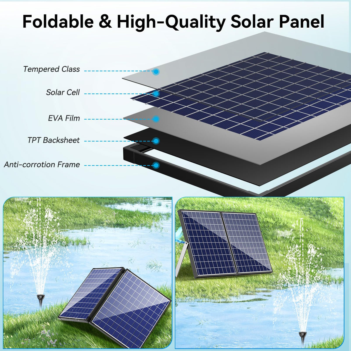 55W Solar Water Pump (55W Solar Fountain Pump)