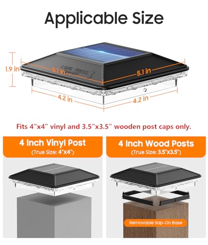 Solar Post Cap Lights Outdoor