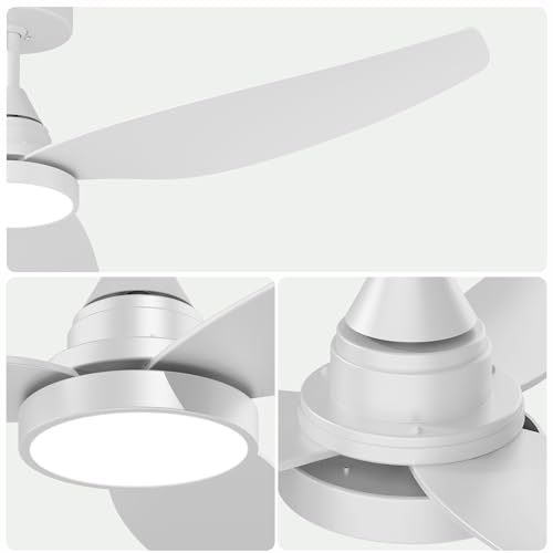 54 Inch Ceiling Fan with Lights (White / 54 inch)