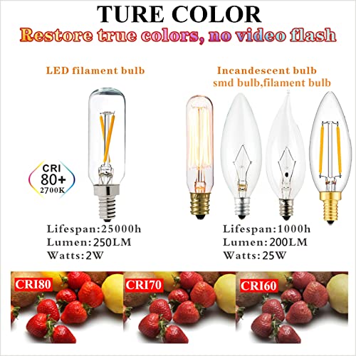 T6 E12 led Bulb Dimmable (Warm White 2700k 2w)