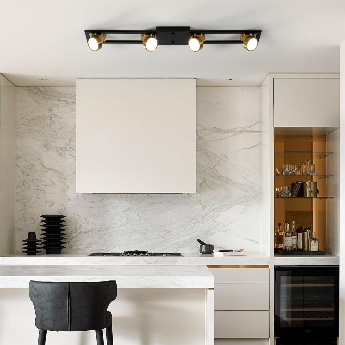 35 Inch LED Track Lighting (Black Brass)