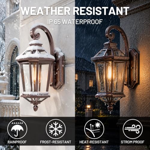 Outdoor Wall Lights Exterior Lighting Fixtures Front Porch Light (Oil-Rubbed Bronze / Medium)