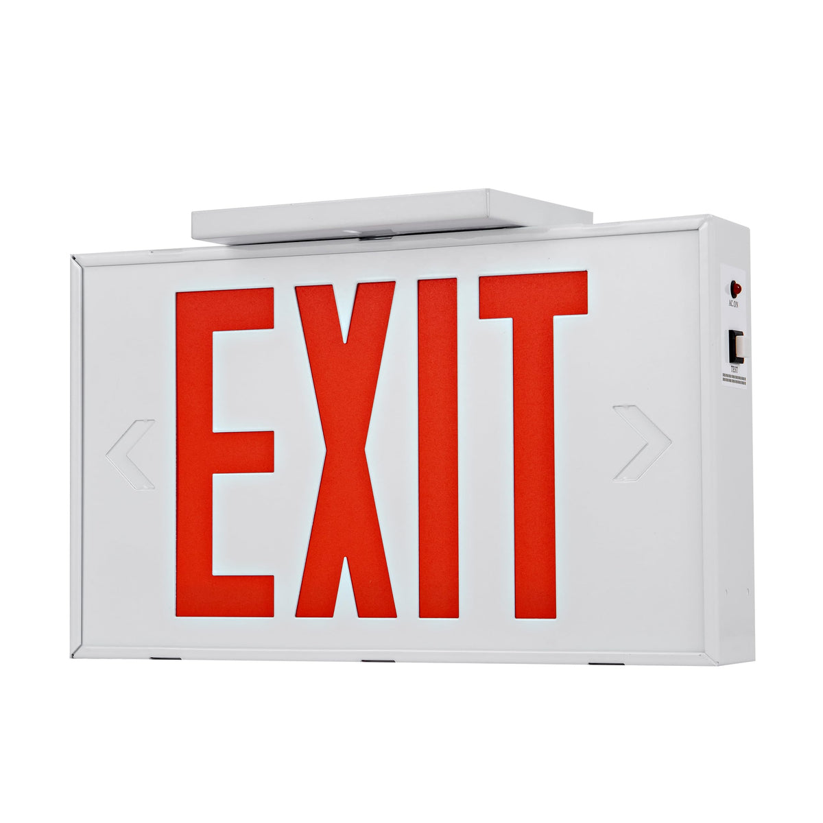 Red Exit Sign with Steel Housing (Steel Exit Sign)