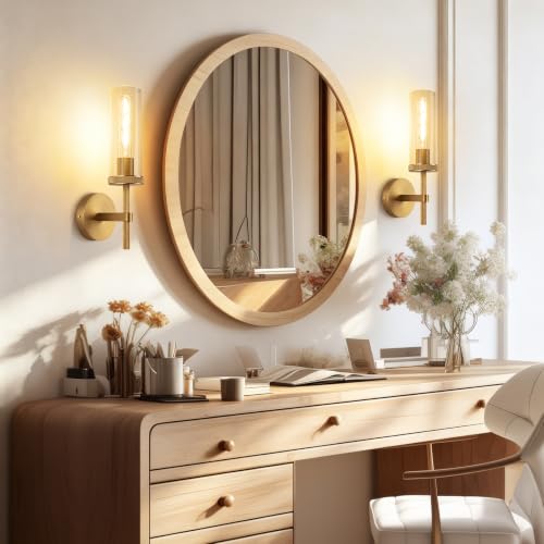 Knurled Gold Wall Sconces