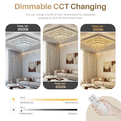 Crystal Chandeliers (Silver / 43 inches)