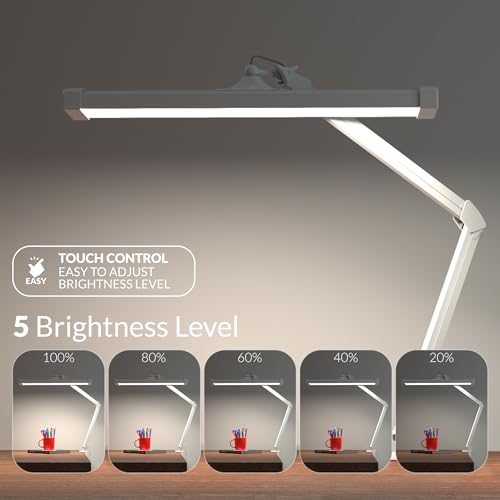Ultra Bright 2300 Lumens LED Desk Lamp with Clamp (Daylight, Dimming / White)