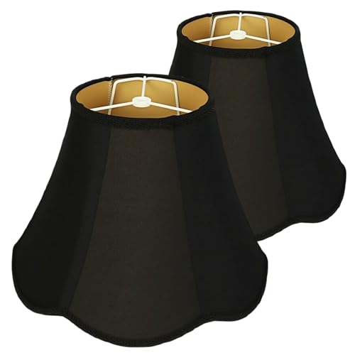 Black Bell Lamp Shades Set of 2 (Black)