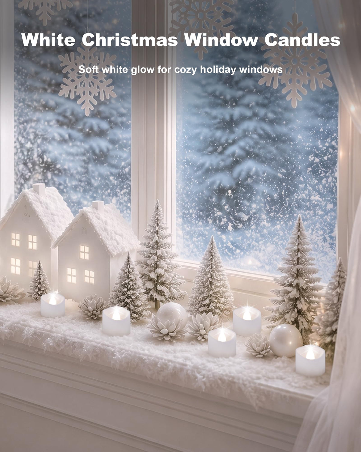 Flameless Tea Light Candles Battery Operated - 24 Pack, Cool White