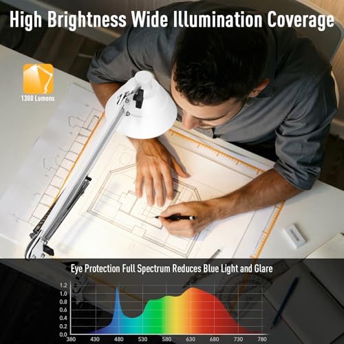 Led Desk Lamp for Home Office (White)