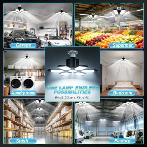 Led Garage Lights 4 Pack 200W Super Bright Ceiling Led Shop Lights (4 PACK Garage Lights)