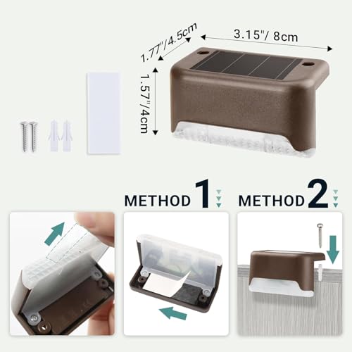Solar Deck Lights Outdoor (Cool White / 16)