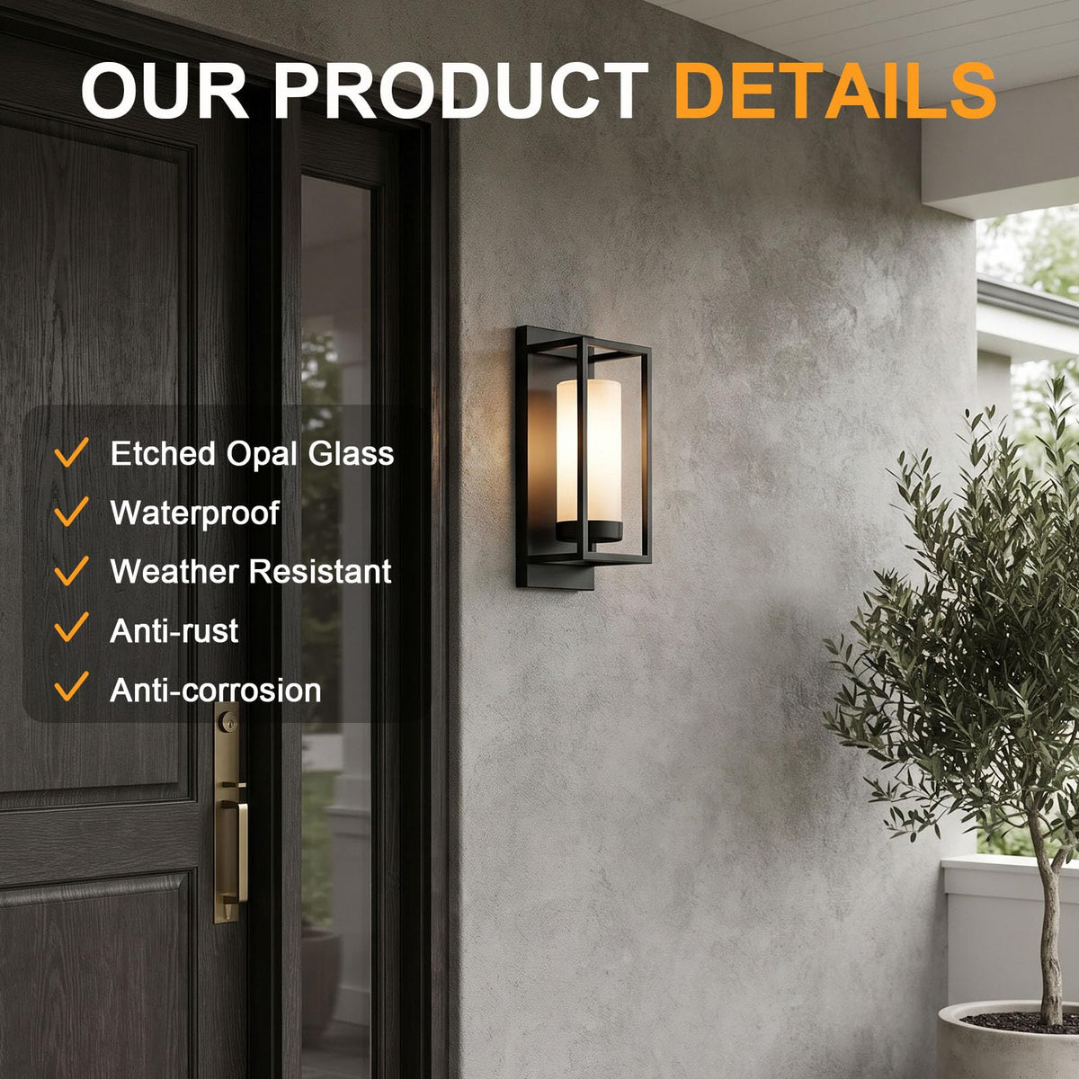 ALVIME 15 Inch Matte Black Outdoor Light Fixture (Matte Black)