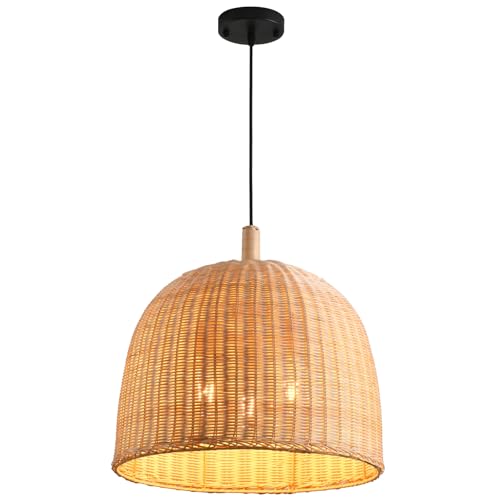 Oval Rattan Pendant Light