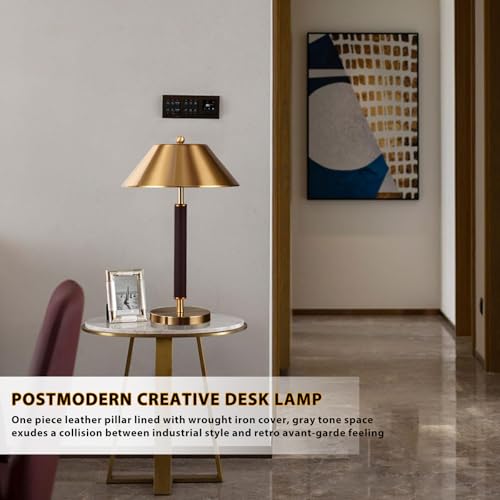 Modern Metal Table Lamp with Fabric Shade Adjustable Arm E27 Base Eye Protection for Office Study Living Room Bedroom