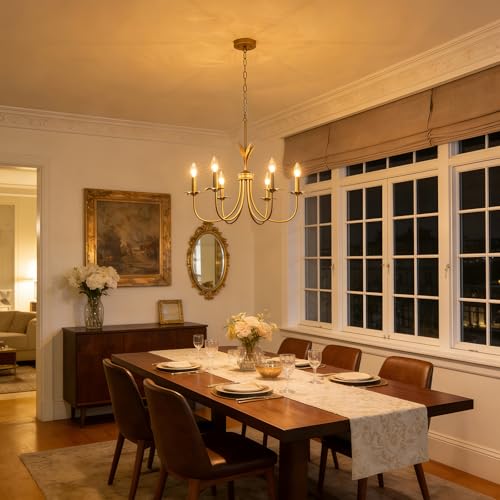 Flower Farmhouse Chandeliers for Dining Room Light Fixture