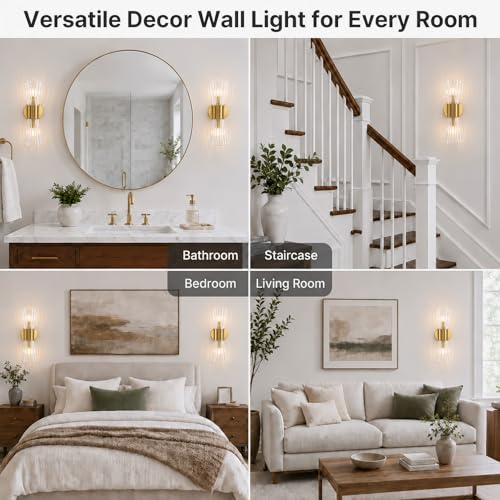 2 Light Glass Wall Sconce
