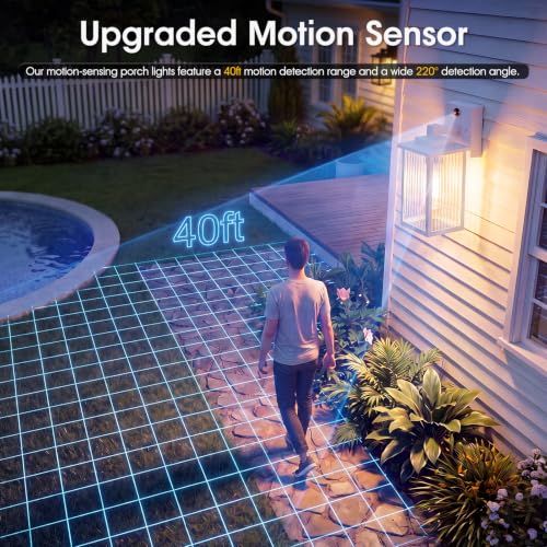 2 Pack Motion Sensor Wall Light (White / 10.6''-2 Pack)