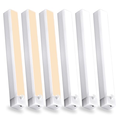 6 Pack Motion Sensor Under Cabinet Light 8 Inch Magnetic LED Closet Lights